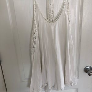 White lace mini dress